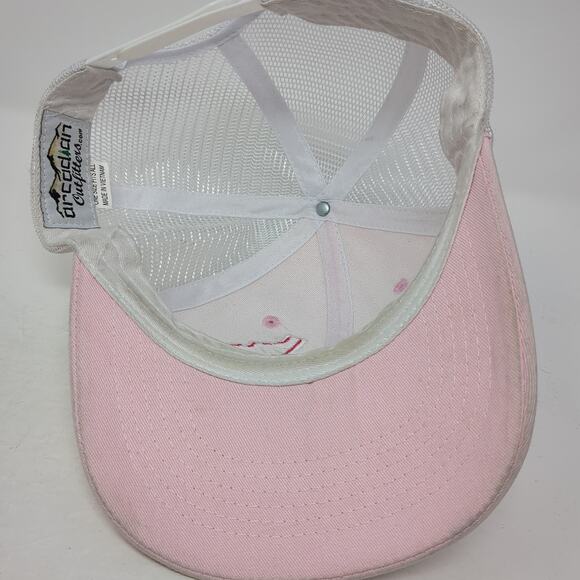 No Vacancy Idaho Snapback Trucker Hat Pink OS Adjustable Arcadian Outfitters - Picture 7 of 9